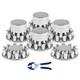 Abs Chromed Hubcaps With 33mm Thread-on Lug Nut Covers For Semi Trucks (flat)
