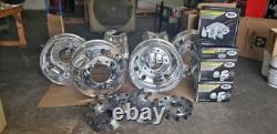 ALCOA CLASSIC 22 RIMS TIRE WHEELS FOR DUALLY TRUCK CAP ADAPTERS With35125022 TIRE