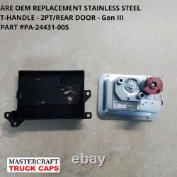 ARE DCU Truck Cap Stainless Steel Folding T-handle 2-Pt Rear Door #PA-24431-005