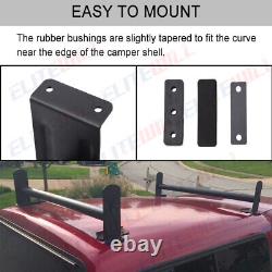 Adjustable Pickup Truck Cap Topper 2 Bar Camper Shell Ladder Roof Van Rack Steel