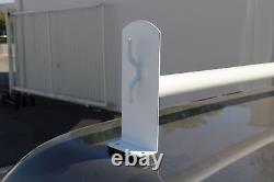 Adjustable Pickup Truck Cap Topper 2 Bar Ladder Roof Van Rack Steel Matte White