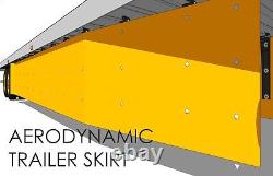 Aerodynamic Trailer Skirt Kit White for Semi-Truck SAVE FUEL! By AeroTech Caps
