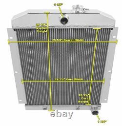 Aluminum Radiator Fit 1947-1954 48 49 Chevy 3100/3600/3800 Truck Pickup 3 Rows