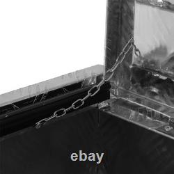 Aluminum Storage Tool Box 72x13x16 4x Chain+2x Lock Fits Truck Garage RV