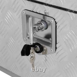 Aluminum Storage Tool Box 72x13x16 4x Chain+2x Lock Fits Truck Garage RV