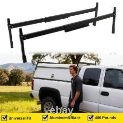 Aluminum Truck Cap&Topper Ladder Roof Rack for Pickup Camper Shell Black Upgrade