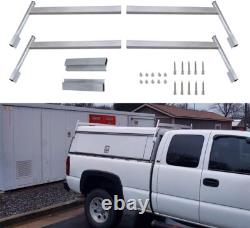 Aluminum Truck Cap & Topper Ladder Roof Rack for Pickup Camper Shell Heavy Duty