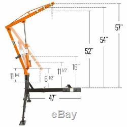 Apex HMC-1000 Hydraulic Hitch-Mount Pickup Truck Jib Crane 1,000 lb Cap