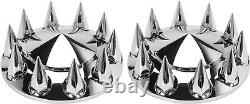 Axle Wheel Cover Hub Cap 33mm Screw-On Spiked Lug Nut Covers for Semi Trucks
