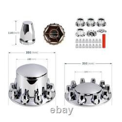 Axle Wheel Cover Hub Cap 33mm Screw-on Lug Nut Covers for Kenworth Semi Trucks