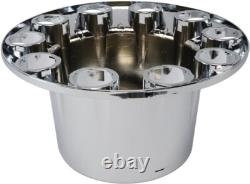 Axle Wheel Cover Hub Cap 33mm Screw-on Lug Nut Covers for Peterbilt Semi Trucks