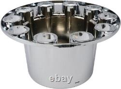 Axle Wheel Cover Hub Cap 33mm Screw-on Lug Nut Covers for Peterbilt Semi Trucks