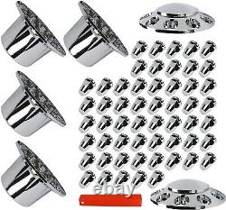 Axle Wheel Cover Hub Cap 33mm Screw-on Lug Nut Covers for Semi Trucks