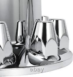 Axle Wheel Cover Hub Cap 33mm Screw-on Lug Nut Covers for Semi Trucks