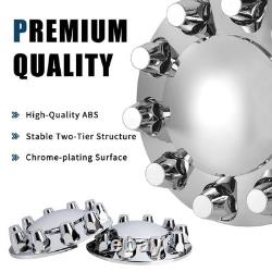 Axle Wheel Covers for Semi Truck 2 Front and 4 Rear Hub Covers with 33mm Th