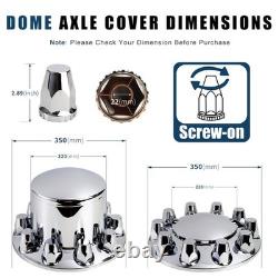 Axle Wheel Covers for Semi Truck 2 Front and 4 Rear Hub Covers with 33mm Th