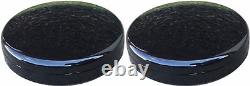 BLACK Center Hub Cap SET for DODGE RAM 3500 1-Ton Truck Dually 2 Fronts 2 Rears