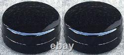 BLACK Center Hub Cap SET for DODGE RAM 3500 1-Ton Truck Dually 2 Fronts 2 Rears