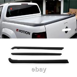 Black Plastic Truck Bed Rail Caps Set For Volkswagen Amarok 2011-2020