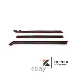Black Plastic Truck Bed Rail Caps Set For Volkswagen Amarok 2011-2020