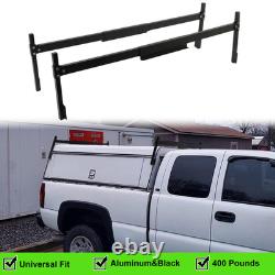 Black Upgrade Aluminum Truck Cap&Topper Ladder Roof Rack for Pickup Camper Shell