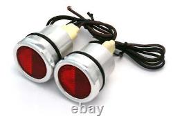 Brothers Trucks BHCL0RD54-66 Bed Hole Caps with Lights Red Pair Stepside