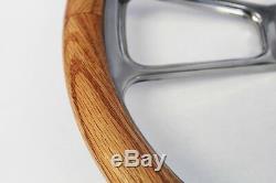 C10 C20 C30 Blazer Truck Oak Wood & Billet Steering Wheel 14 Chevy Bowtie Cap