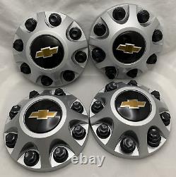 Chevy GMT800 22781435 Truck Series 8 Lug Bolt Wheel Hub Caps Rims Silver 9594125
