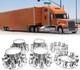 Chrome 33mm Semi Truck Front & Rear Wheel Axle Cover Lugs With Cylinder Hub Caps