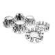 Chrome 33mm Semi Truck Front & Rear Wheel Axle Cover Lugs With Cylinder Hub Caps