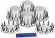 Chrome Abs 33mm Spiked Axle Cover With Thread-on Lug Nut Covers For Semi Trucks