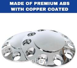 Chrome ABS 33mm Spiked Axle Cover with Thread-On Lug Nut Covers for Semi Trucks
