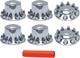 Chrome Abs Dome Wheel Axle Covers With33mm Lug Nut Covers Thread-on Semi Truck