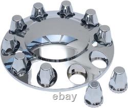 Chrome ABS Dome Wheel Axle Covers with33mm Lug Nut Covers Thread-On Semi Truck
