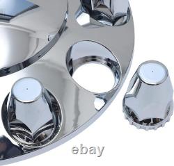 Chrome ABS Dome Wheel Axle Covers with33mm Lug Nut Covers Thread-On Semi Truck