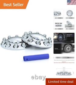 Chrome ABS Plastic Front Axle Wheel Covers with 20 Lug Nuts for Peterbilt Trucks