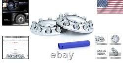 Chrome ABS Plastic Front Axle Wheel Covers with 20 Lug Nuts for Peterbilt Trucks