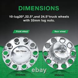Chrome Axle Cover Kit with 33mm Cylinder Lug Nut Front & Rear for Semi Truck Chrome Axle Cover Kit with 33mm Cylinder Lug Nut Front & Rear for Semi Truck