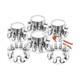 Chrome Axle Covers Hub Cover Kit For Semi Trucks 33mm Lug Nut Cover Front & Rear