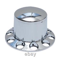 Chrome Axle Covers Hub Cover Kit for Semi Trucks 33mm Lug Nut Cover Front & Rear