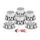 Chrome Flat Top Axle Covers Hub Cover Kit For Semi Truck 33mm Lug Nut Cover