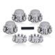 Chrome Front & Rear Axle Cover 33mm Cylinder Lug Nut Wheel Cover For Semi Trucks