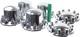 Chrome Hub Cover Kit 33mm Lug Nut Front & Rear Semi Truck Wheel Axle Covers