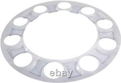 Chrome Hub Cover Kit Semi Truck 33mm Lug Wheel Axle Covers Front & Rear Spiked