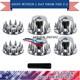 Chrome Hub Cover Kits Front & Rear Semi Truck Wheel Axle Cover 33mm Complete