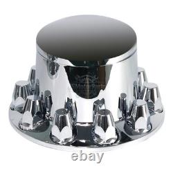 Chrome Hub Cover Kits Front & Rear Semi Truck Wheel Axle Cover 33mm Complete