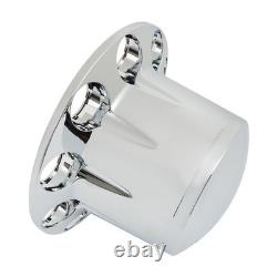 Chrome Hub Cover Semi Truck Wheel Kit Axle Cover 33mm Lug Front & Rear Complete