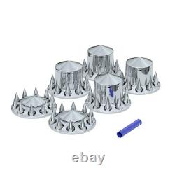 Chrome Hub Cover Semi Truck Wheel Kit Axle Cover 33mm Lug Nut Complete