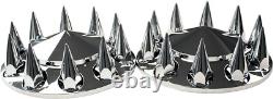 Chrome Hub Cover Semi Truck Wheel Kit Axle Cover 33mm Lug Nut Complete Spiked