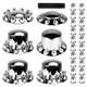 Chrome Hub Covers Kit Semi Truck Wheel Axle Covers 33mm Lug Thread-on Complete